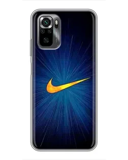 Чехол для Xiaomi POCO M5s с картинкой «Синий пульс Nike»