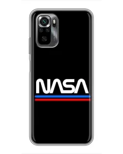 Чехол для Xiaomi POCO M5s с картинкой «NASA — классика Red Blue»