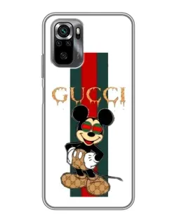 Чехол для Xiaomi POCO M5s с картинкой «Микки Маус Gucci — полосы»
