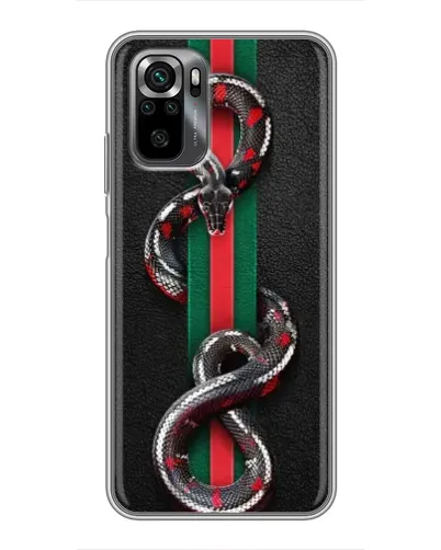 Чехол для Xiaomi POCO M5s с картинкой «Gucci — змея на полосе» Чехол для Xiaomi POCO M5s с картинкой «Gucci — змея на полосе»