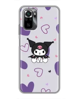 Чехол для Xiaomi POCO M5s с картинкой «Kuromi и лавандовые сердца»