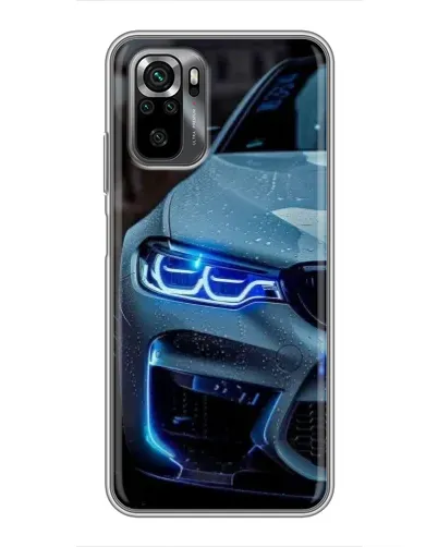 Чехол для Xiaomi POCO M5s с картинкой «Взгляд BMW с синими фарами»