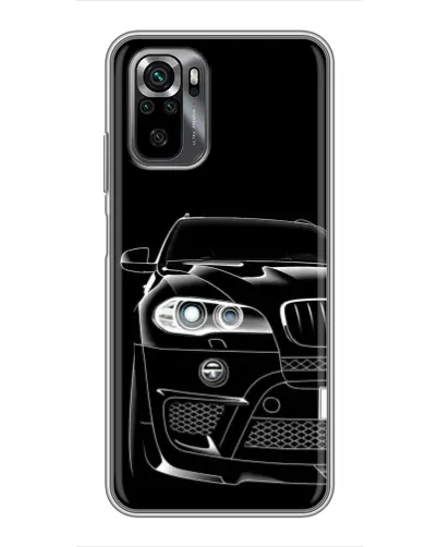 Чехол для Xiaomi POCO M5s с картинкой «Темный силуэт BMW»