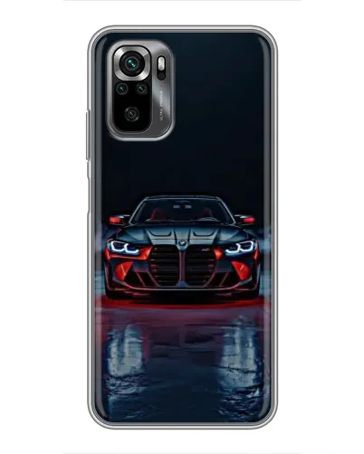 Чехол для Xiaomi POCO M5s с картинкой «BMW на мокрой дороге»