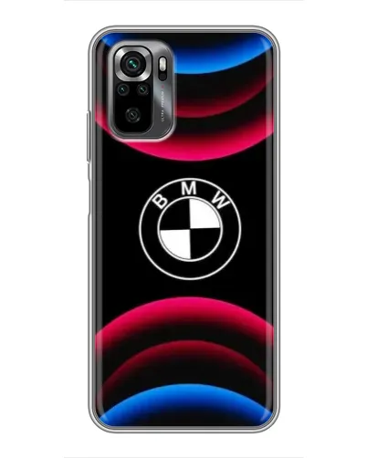 Чехол для Xiaomi POCO M5s с картинкой «Логотип BMW и неоновые дуги»