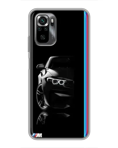 Чехол для Xiaomi POCO M5s с картинкой «Силуэт BMW в темноте»