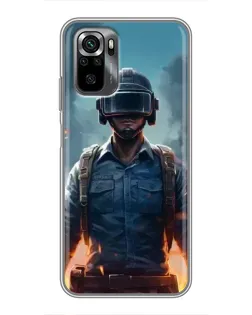 Чехол для Xiaomi POCO M5s с картинкой «PUBG — реалистичный герой»