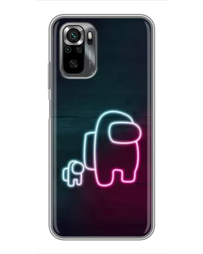Чехол для Xiaomi POCO M5s с картинкой «Among Us неон-арт»