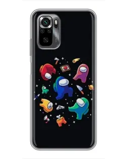 Чехол для Xiaomi POCO M5s с картинкой «Among Us космос»