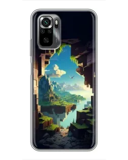 Чехол для Xiaomi POCO M5s с картинкой «Вид из пещеры»