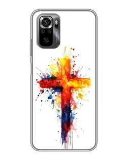 Чехол для Xiaomi POCO M5s с картинкой «Акварельный крест»