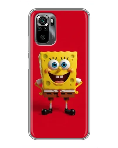 Чехол для Xiaomi POCO M5s с картинкой «Спанч Боб на красном»