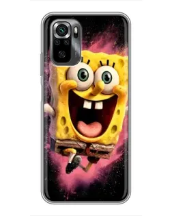 Чехол для Xiaomi POCO M5s с картинкой «Взрывной Спанч Боб»