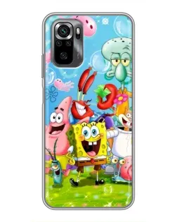 Чехол для Xiaomi POCO M5s с картинкой «Губка Боб и друзья» Чехол для Xiaomi POCO M5s с картинкой «Губка Боб и друзья»
