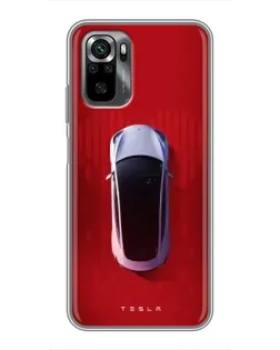 Чехол для Xiaomi POCO M5s с картинкой «Tesla Top View»