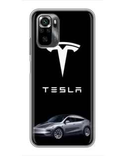 Чехол для Xiaomi POCO M5s с картинкой «Tesla Model Y»