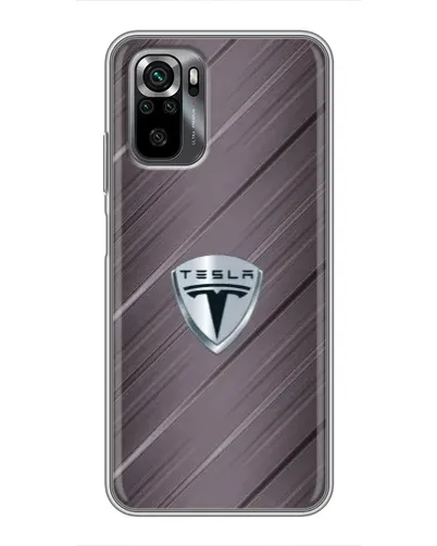 Чехол для Xiaomi POCO M5s с картинкой «Металлическая текстура Tesla»