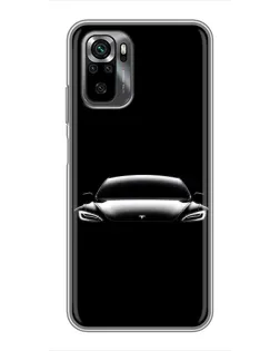 Чехол для Xiaomi POCO M5s с картинкой «Фары Tesla Night»