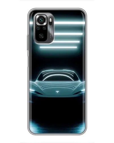 Чехол для Xiaomi POCO M5s с картинкой «Tesla в неоне»