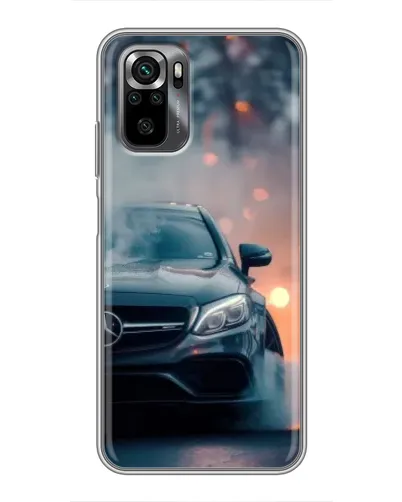 Чехол для Xiaomi POCO M5s с картинкой «Mercedes — ночной город»