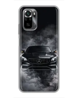 Чехол для Xiaomi POCO M5s с картинкой «Mercedes в дыму»