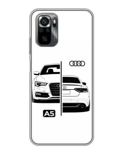 Чехол для Xiaomi POCO M5s с картинкой «Audi — контрастный дизайн»