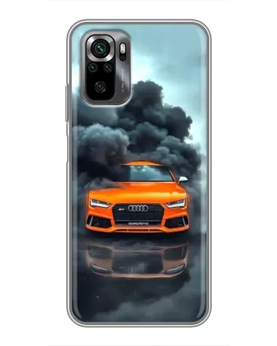 Чехол для Xiaomi POCO M5s с картинкой «Audi в облаках дыма»