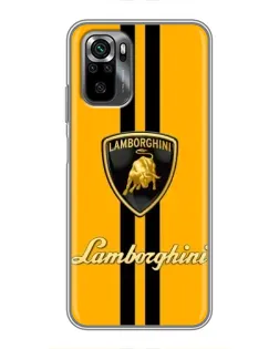 Чехол для Xiaomi POCO M5s с картинкой «Lamborghini Stripe желтый»