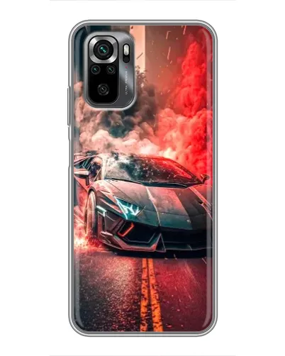 Чехол для Xiaomi POCO M5s с картинкой «Lamborghini красный дым»