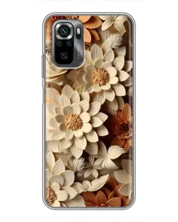 Чехол для Xiaomi POCO M5s с картинкой «Бежевый флористический декор» Чехол для Xiaomi POCO M5s с картинкой «Бежевый флористический декор»