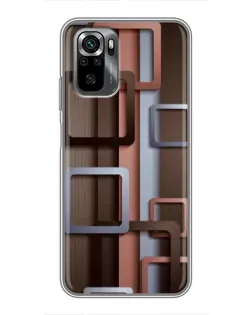 Чехол для Xiaomi POCO M5s с картинкой «Коричневые объемные квадраты» Чехол для Xiaomi POCO M5s с картинкой «Коричневые объемные квадраты»