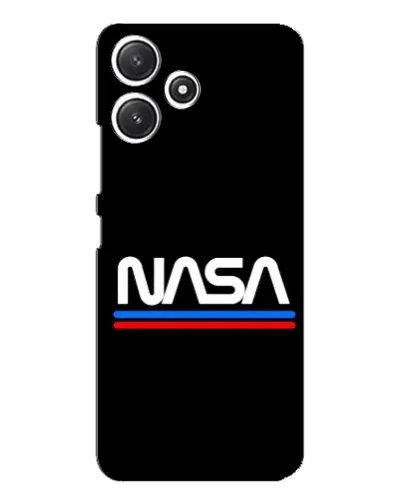 Чехол для Xiaomi POCO M6 Pro (5G) с картинкой «NASA — классика Red Blue»