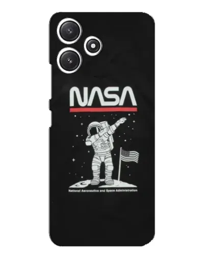Чехол для Xiaomi POCO M6 Pro (5G) с картинкой «NASA — шагаем по Луне»