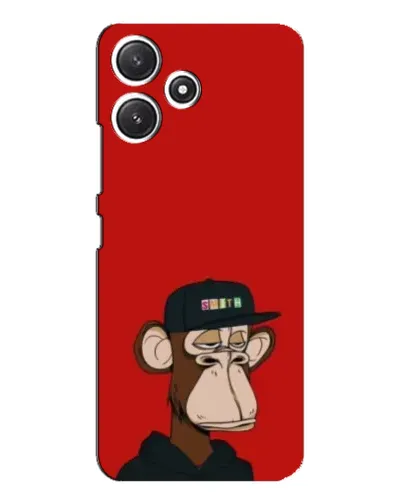 Чехол для Xiaomi POCO M6 Pro (5G) с картинкой «Bored Ape — красный фон»