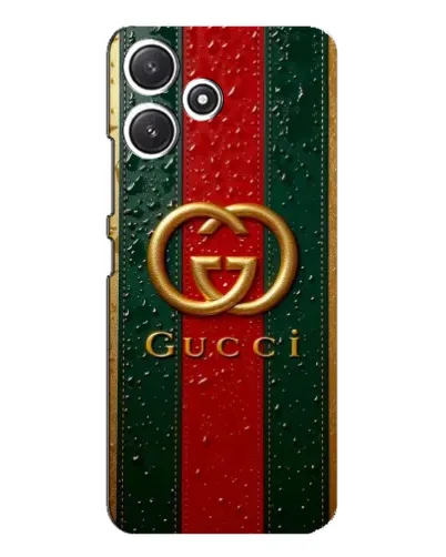 Чехол для Xiaomi POCO M6 Pro (5G) с картинкой «Gucci — фирменная полоса и золото» Чехол для Xiaomi POCO M6 Pro (5G) с картинкой «Gucci — фирменная полоса и золото»