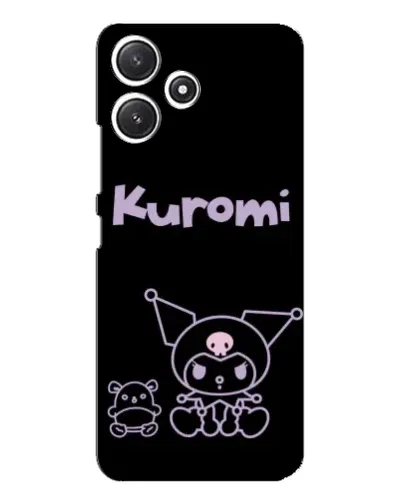 Чехол для Xiaomi POCO M6 Pro (5G) с картинкой «Kuromi — черный минимализм»