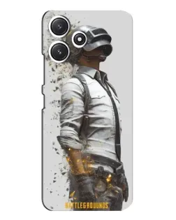 Чехол для Xiaomi POCO M6 Pro (5G) с картинкой «PUBG — боец в пыли»