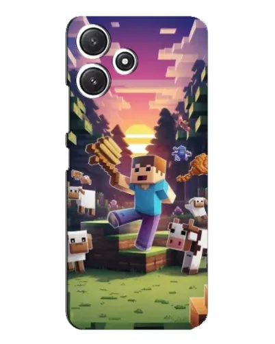 Чехол для Xiaomi POCO M6 Pro (5G) с картинкой «Стив на ферме»