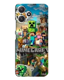 Чехол для Xiaomi POCO M6 Pro (5G) с картинкой «Замок Minecraft»