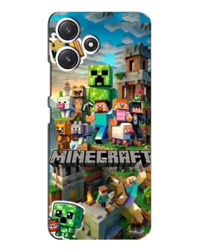 Чехол для Xiaomi POCO M6 Pro (5G) с картинкой «Замок Minecraft»