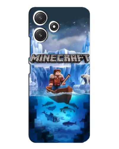 Чехол для Xiaomi POCO M6 Pro (5G) с картинкой «Minecraft ледяной мир»
