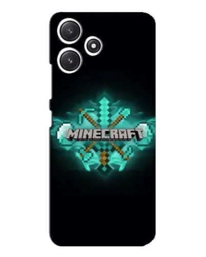 Чехол для Xiaomi POCO M6 Pro (5G) с картинкой «Minecraft Diamond лого»