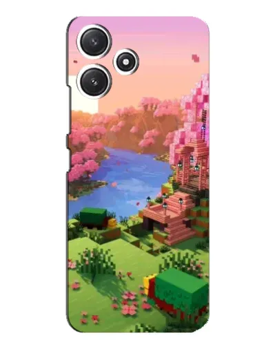 Чехол для Xiaomi POCO M6 Pro (5G) с картинкой «Розовое дерево Minecraft»