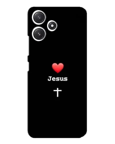 Чехол для Xiaomi POCO M6 Pro (5G) с картинкой «Сердце - Jesus»