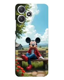 Чехол для Xiaomi POCO M6 Pro (5G) с картинкой «Микки на скамейке»