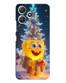 Чехол для Xiaomi POCO M6 Pro (5G) с картинкой «Рождественский Спанч Боб»