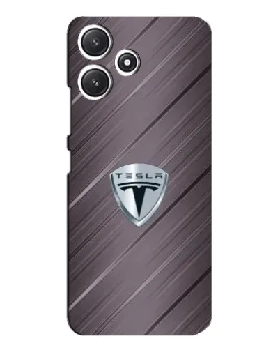 Чехол для Xiaomi POCO M6 Pro (5G) с картинкой «Металлическая текстура Tesla»