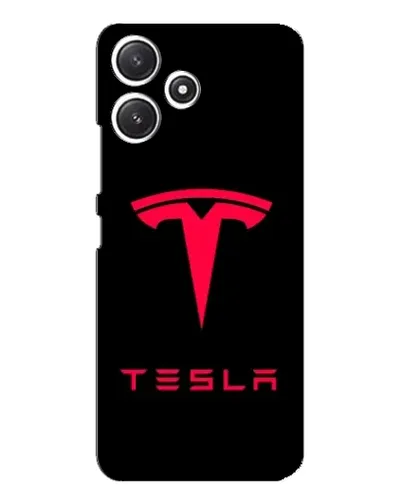 Чехол для Xiaomi POCO M6 Pro (5G) с картинкой «Tesla Red Logo»