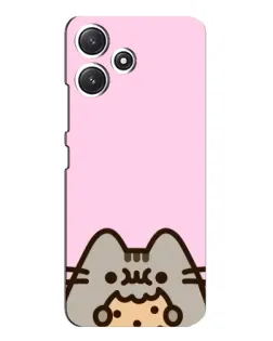 Чехол для Xiaomi POCO M6 Pro (5G) с картинкой «Pusheen и печенье»