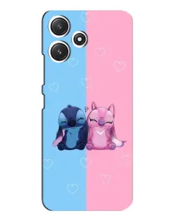 Чехол для Xiaomi POCO M6 Pro (5G) с картинкой «Stitch и Angel Love»